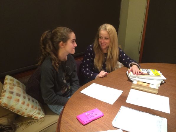 Mona Steinberg said she helps her teenage daughters cope with stress by always being available to chat. "When they want to talk, drop everything you are doing and listen. As they get older, their desire to talk to their parents decreases, so treasure the moments when they do want to share and talk," she said.
