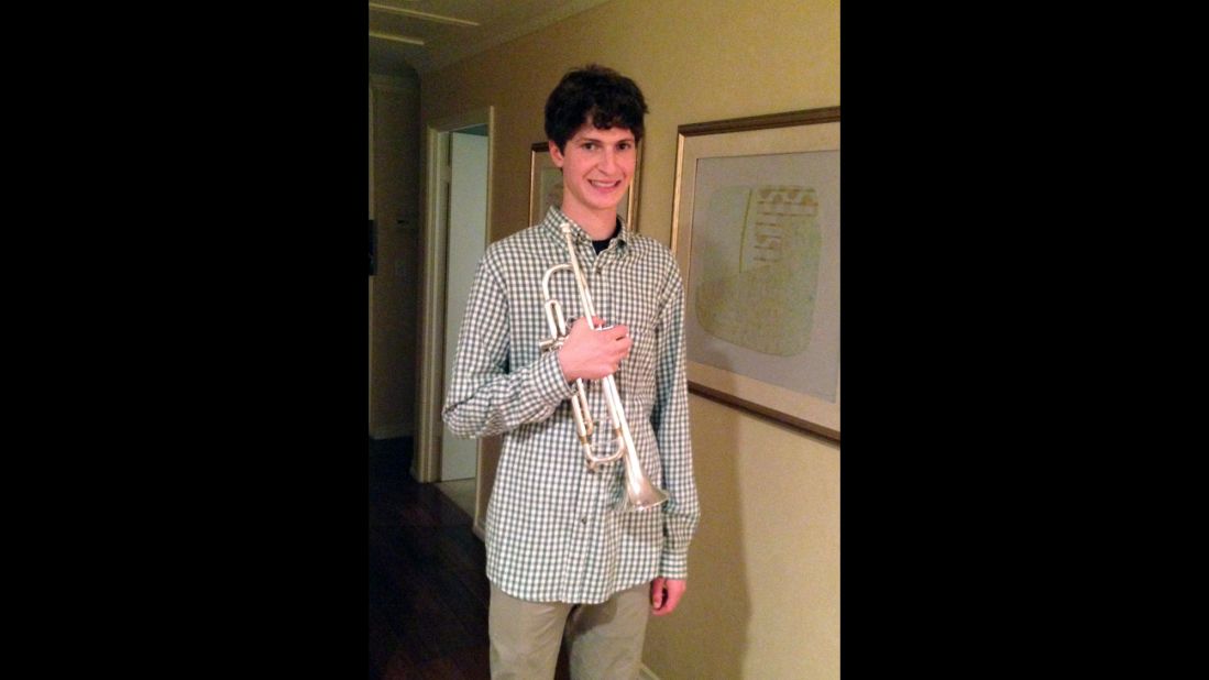 Merin Dahlerbruch says whenever her 17-year-old son is angry, stressed or down, he picks up his trumpet. "It gives him something else to focus on and allows him a fresh start. We love that he is already learning how to handle stress on his own, which hopefully will set him out on a good path for his life," she added.
