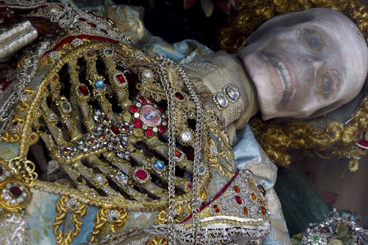 <em>St Valentin in Bad Schussenreid, Germany, one of a number of Katakombenheiligen named for the popular Italian saint</em><br /><br /><strong>CNN: The skeletons might be seen as eerie or ostentatious. Did any groups object to the practice of decorating them?</strong><br /><br /><strong>PK:</strong> The Protestants of course despised these garish skeletons and thought them to be absurd. For the Protestants, these skeletons were a kind of worst-case-scenario example of the superstition that was rampant in Catholic Europe. One of the questions I often get asked, however, is if there was ever any evidence of objections on the Catholic side to lavishing obviously large amounts of money on these skeletons. The answer, perhaps surprising from a modern perspective, is no. In fact, quite the opposite. Locals typically welcomed these skeletons unquestioningly and with open arms. 