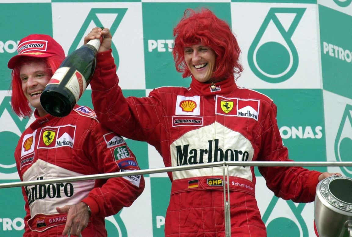 Schumacher won five of his seven world titles in the scarlet colors of the Ferrari team. Noack expects Vettel to one day leave Red Bull as he seeks to add to his titles -- will he join Ferrari?