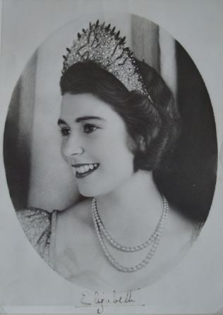 An undated, signed image of Princess Elizabeth is also part of the auction.