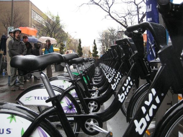 Montreal's <a href="http://montreal.bixi.com/" target="_blank" target="_blank">Bixi program</a><strong> </strong>averages 6.8 trips per bike and 113.8 trips per 1,000 residents. Tourists are welcome to sign up while visiting.  