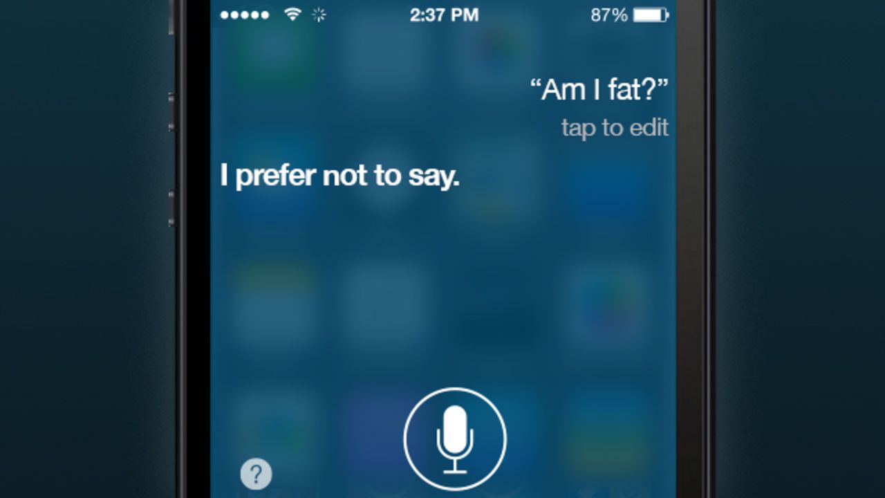 Apple's voice recognition software, called Siri, treats these types of queries as a joke. But soon, technology will deliver highly relevant information based on information gathered about you. If you're overweight, it could let you know.