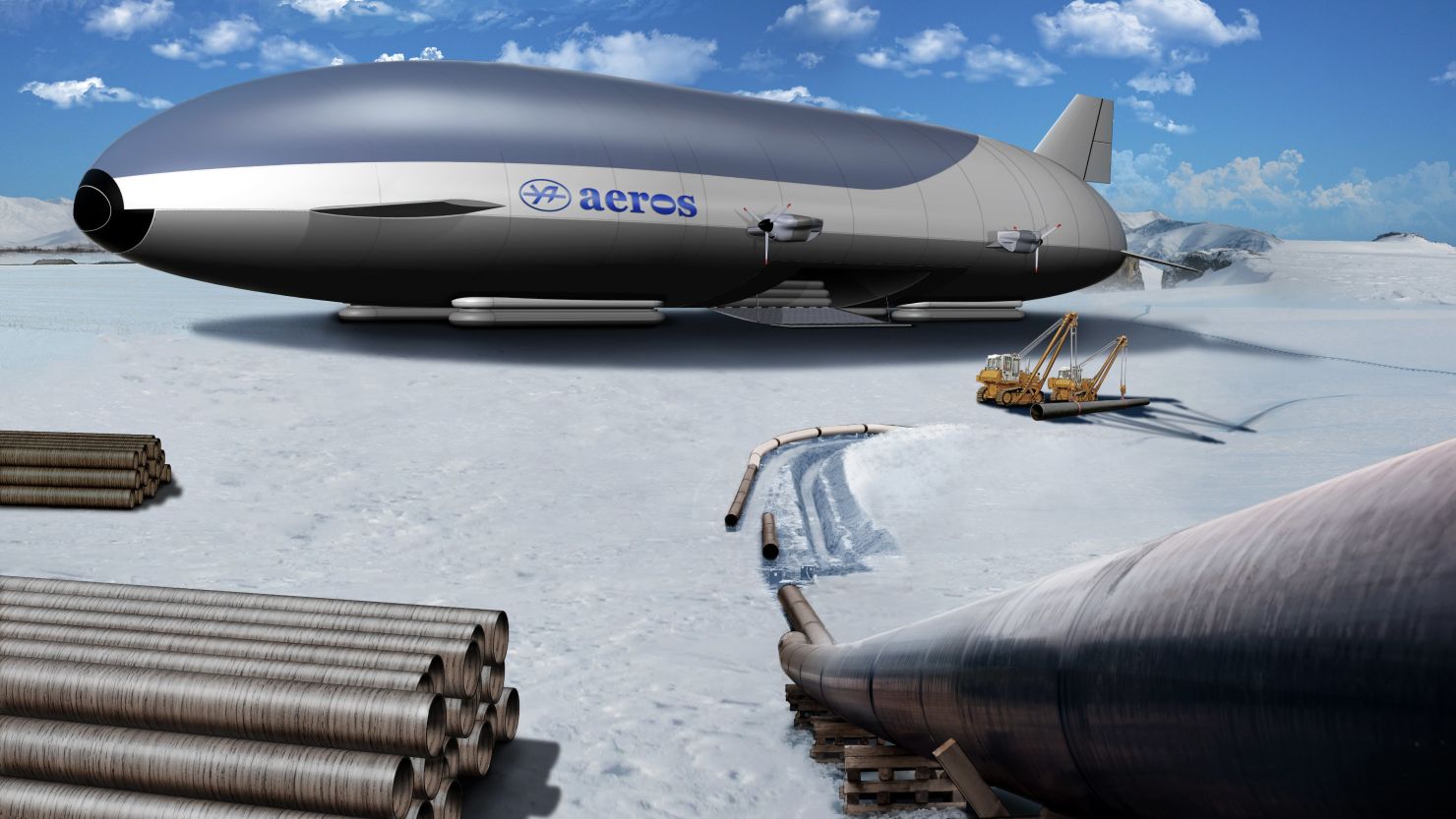 Artist's impression of an Arctic airship by Aeros.