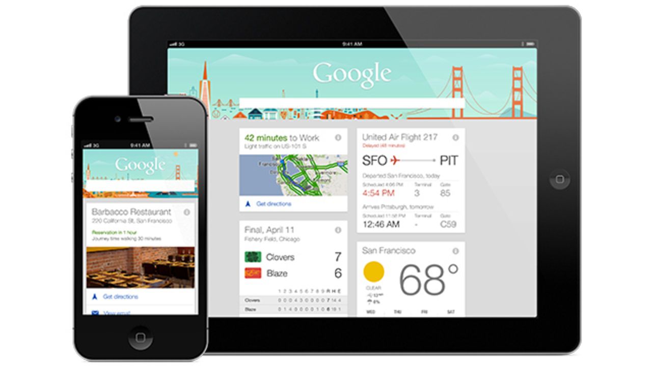 Google Now is a personal assistant which delivers customized information it predicts you will want, such as the weather, traffic conditions and the performance of your favorite sports team.  