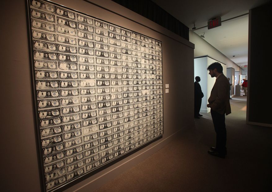 Warhol's "200 One Dollar Bills," which was bought by a private client in 1986 for $383,000, sold in 2009 for more than 100 times that -- $43.8 million.