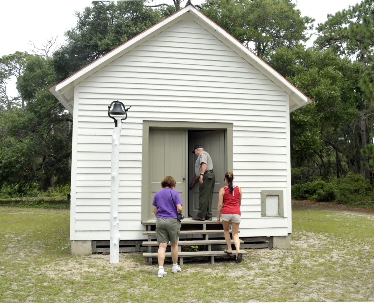 Cumberland Island's First African Baptist Church, which dates back to 1893, hosted the wedding of the late John F. Kennedy Jr. and the late Carolyn Bessette. 