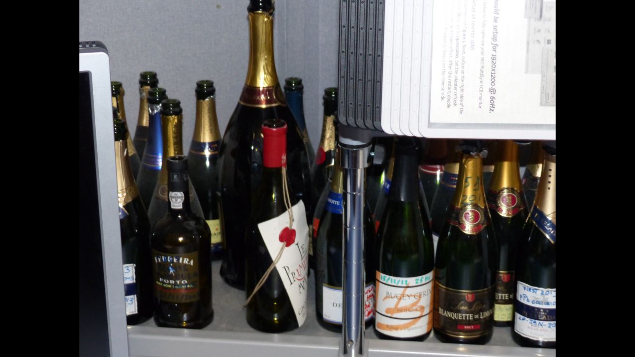 A collection of empty relics from the celebrations of different milestones of the CMS experiment.