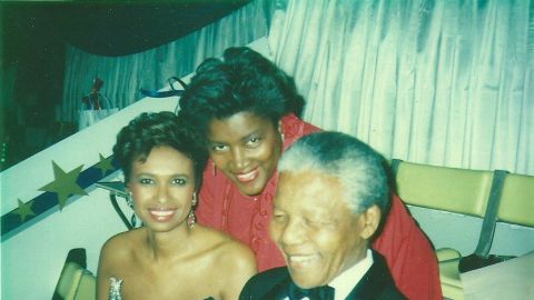 Donna Brazile with freedom fighter and leader Nelson Mandela.