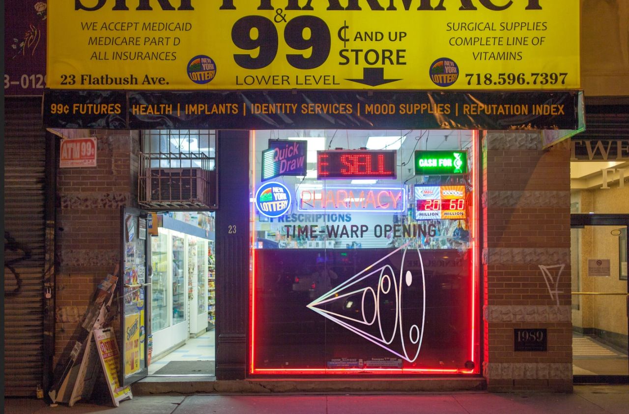 Step inside the "99¢ Store of the Future," a pop-up installation in downtown Brooklyn offering your standard products -- alongside some items from a very different world...