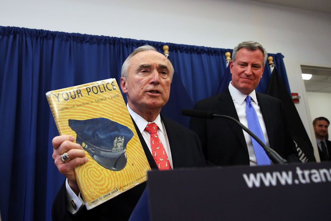 New York Police Commissioner Bill Bratton, left, and Mayor Bill de Blasio say the city is ready. They're shown in a photo from a few weeks ago.