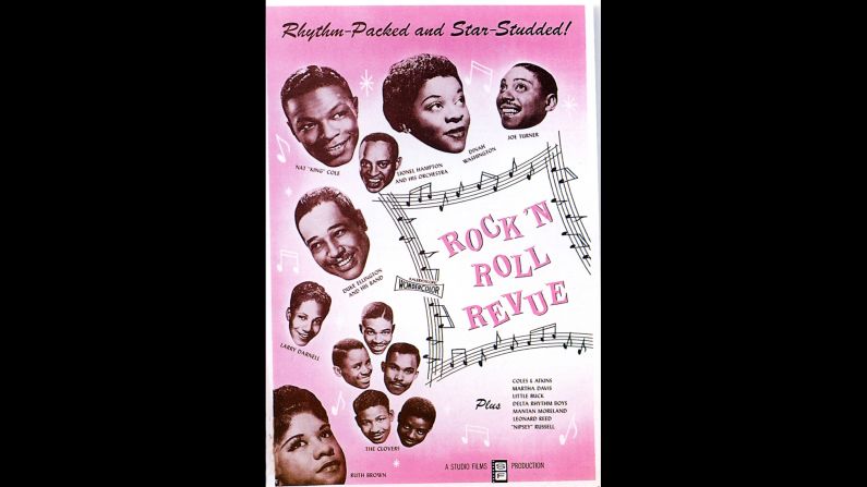 A poster for the 1955 film "Rock 'n' Roll Revue," which featured Washington along with The Clovers, Big Joe Turner, Ruth Brown, Lionel Hampton, Duke Ellington and Nat King Cole. 