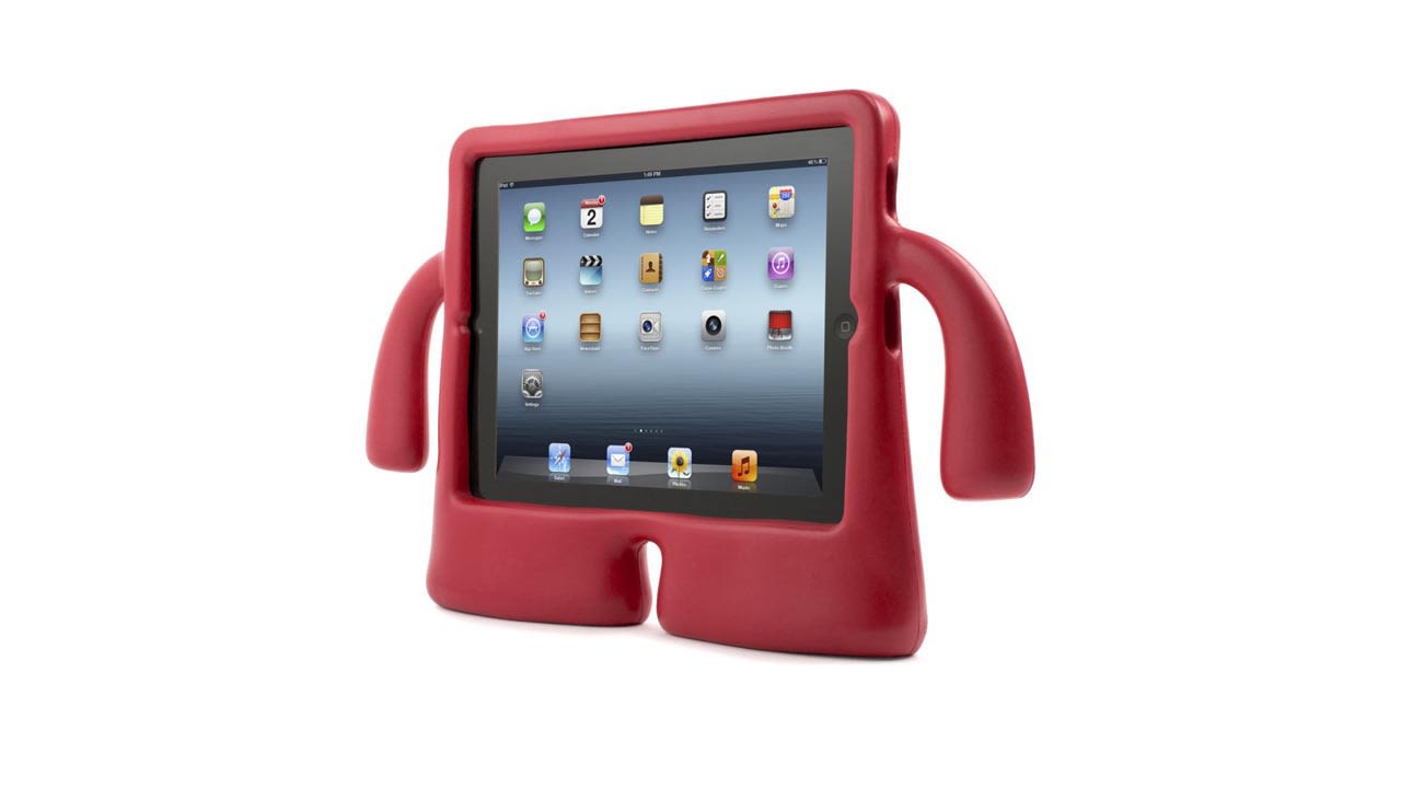 <a href="http://www.speckproducts.com/tablet-ipad-cases.html?gclid=CKPBkZDhnLsCFaHm7AodHTAAiA" target="_blank" target="_blank"><strong>Speck iGuy rubberized iPad cover</strong></a><strong>.</strong> If your kids are ready for an iPad, they still may not be ready to handle it smoothly. That¹s where the Speck iGuy comes into play. It¹s a rubberized case that protects the valuable electronics within and features a loopy design that makes the iPad look like a stout, cartoonish man. Hmm ... given the issues some adults have with their iPads, maybe it¹s not just for kids. ($39.99 for full-sized iPads, $29.99 for iPad Mini)