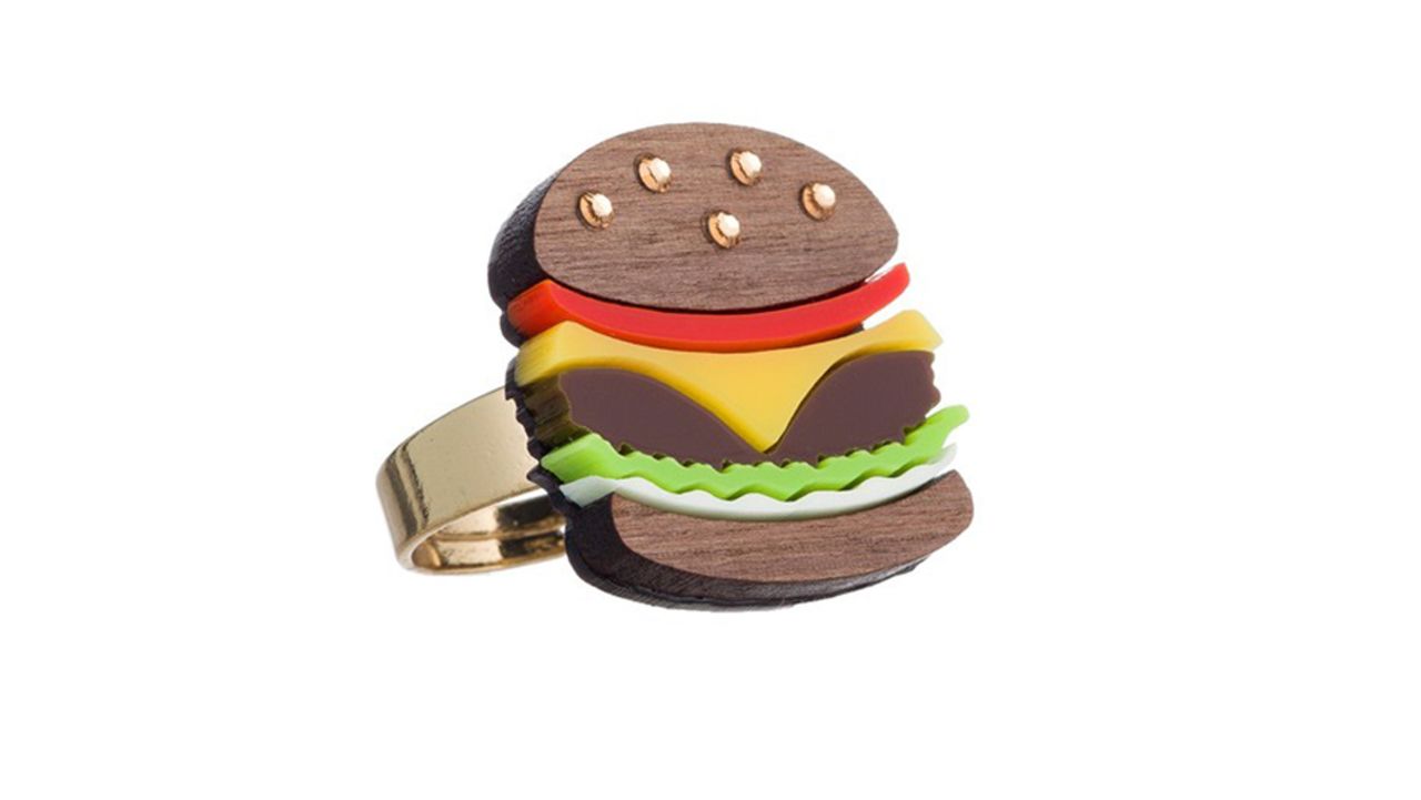 Tatty Devine Burger Ring -- 40 GBP