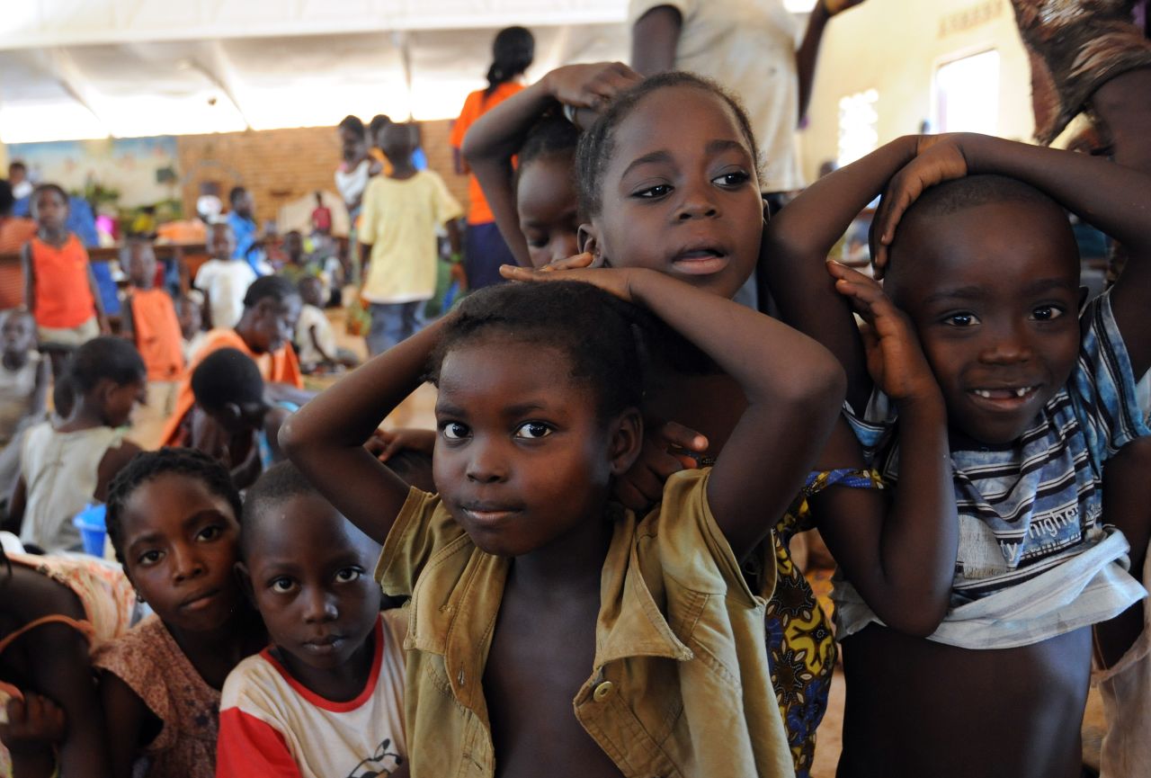 Children play inside Bangui's Saint-Bernard Church, where their families took refuge following the wave of deadly violence on December 7.