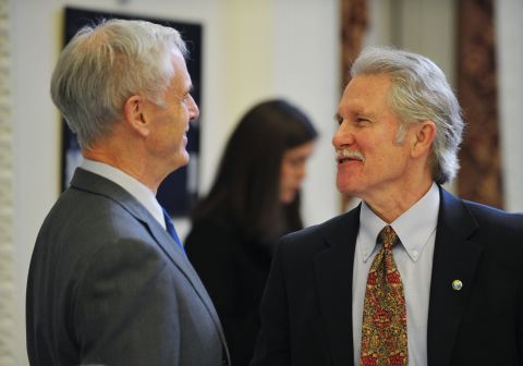 Oregon Gov. John Kitzhaber released a statement saying he will resign as of February 18. Kitzhaber, a Democrat, had been facing calls for him to step down amid <a href="http://www.cnn.com/2015/02/12/politics/john-kitzhaber-resignation/index.html" target="_blank">criticism</a> over a scandal concerning his fiancee's consulting and policy work.