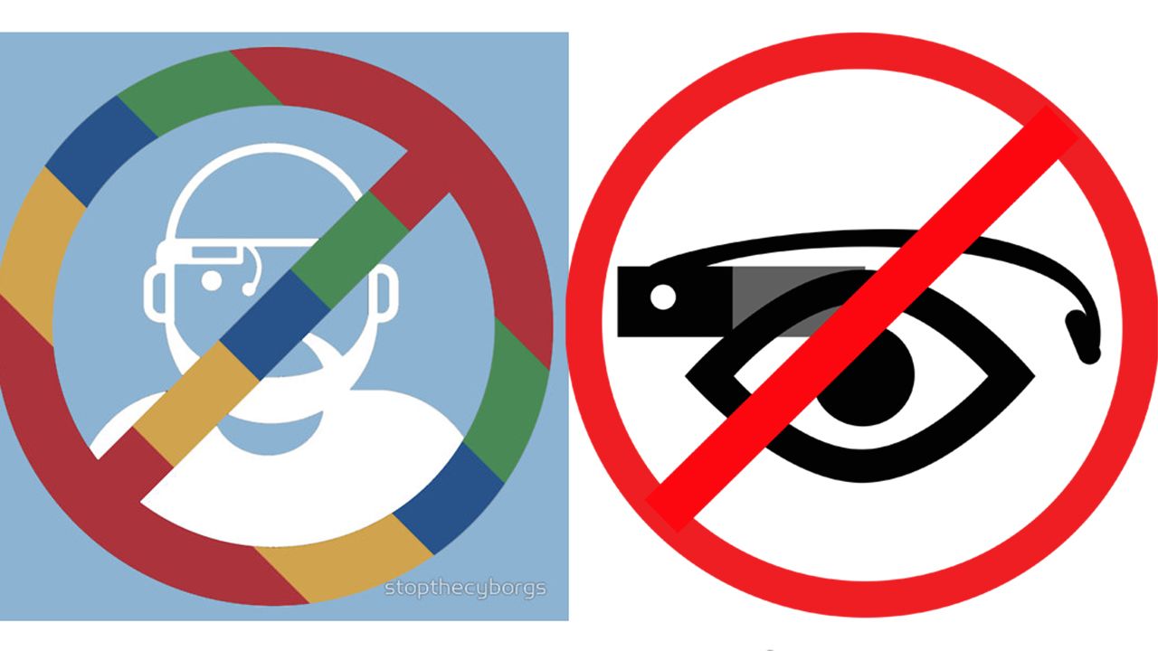 Anti-Google Glass icons from StopTheCyborgs.org, a group raising awareness about Google Glass privacy concerns.
