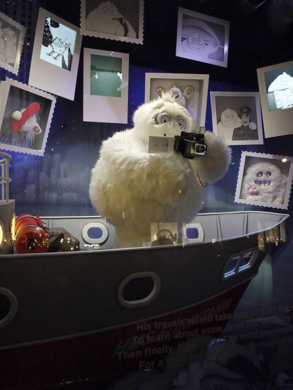 <strong>"The Yeti Story," Saks Fifth Avenue, New York:</strong> Saks unveiled its windows with an elaborate 3-D light show that will be projected onto the store's exterior each evening. 