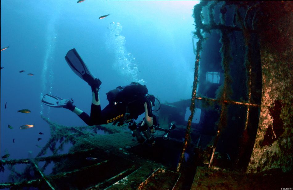 The <em>Zenobia</em> wreck off the Larnaca coast is often listed as one of the world's <a href="http://www.scubatravel.co.uk/best-wreck-dives.html" target="_blank" target="_blank">top 10 wreck dives</a>. Decaying carpets and vending machines remain on the deck of the sunken 1980s vessel. 