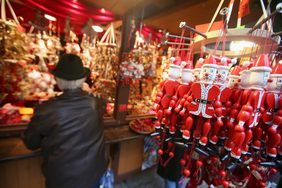Wayne Wietbrock, a retired farmer from Lowell, Indiana, shops for Christmas ornaments at Christkindlmarket Chicago.