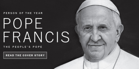 El papa Francisco es el Personaje del Año de 2013 de la revista Time.