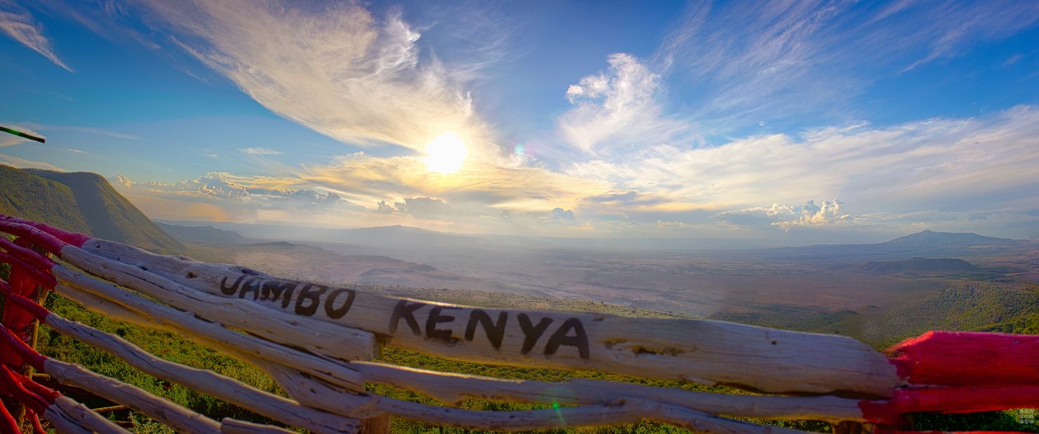 A photography competition is celebrating Kenya's 50th year of independence from British rule.<br />Kelvin Shani said of his image capturing a sunset at the Rift Valley: "It was photographed at the viewpoint on the way to Mai Mahiu. I see it as a very welcoming picture showcasing the raw beauty of Kenya with its vast landscapes."
