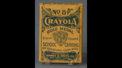 No. 8 Crayola School Crayons by The Binney & Smith Company (Crayola) circa 1905. Edwin Binney and C. Harold Smith started out producing pencils and chalk for classrooms. It wasn't until 1903 that they introduced the first box of eight Crayola crayons for 5 cents.