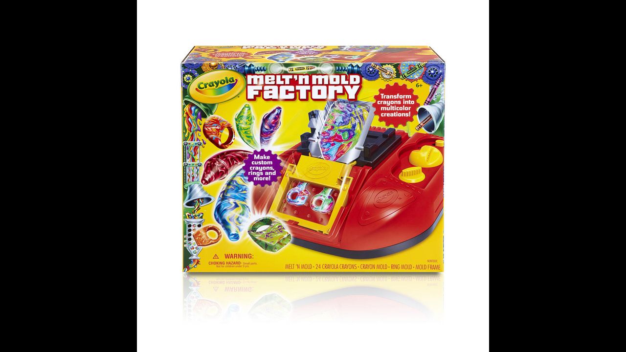 Melt N Mold Factory by Crayola in 2013. For over 100 years, Crayola has dominated the wax crayon business and has over 120 colors. You can even customize your crayon colors -- not that Crayola doesn't already have every color. 