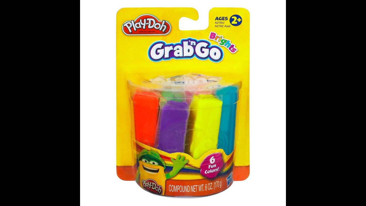 Play-Doh Color Sticks Grab 'n Go Brights Pack by Hasbro in 2013. A product by the iconic brand, Color Sticks, individually wrapped 1-ounce Play-Doh sticks, let kids take shape where ever they go. 