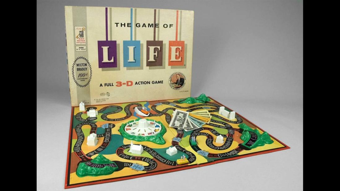 The Game of Life by Milton Bradley in 1960. Inspired by one of Milton Bradley's old Checkered Game of Life game boards from the Civil War, inventor Reuben Klamer brought the game to life to celebrate the company's 100-year history in 1960. Though the 1866 version has a similar name, the game is not centered around money; it is about virtue and morality.