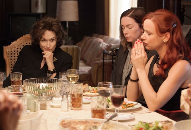 Nominated for best actress in a motion picture -- comedy or musical were Meryl Streep in "August: Osage County" (pictured), Amy Adams in "American Hustle," Julie Delpy in "Before Midnight," Greta Gerwig in "Frances Ha" and Julia Louis-Dreyfus in "Enough Said."