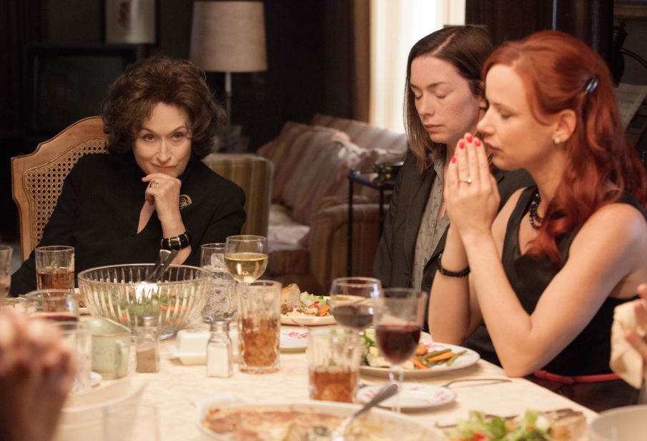 Nominated for best actress in a motion picture -- comedy or musical were Meryl Streep in "August: Osage County" (pictured), Amy Adams in "American Hustle," Julie Delpy in "Before Midnight," Greta Gerwig in "Frances Ha" and Julia Louis-Dreyfus in "Enough Said."