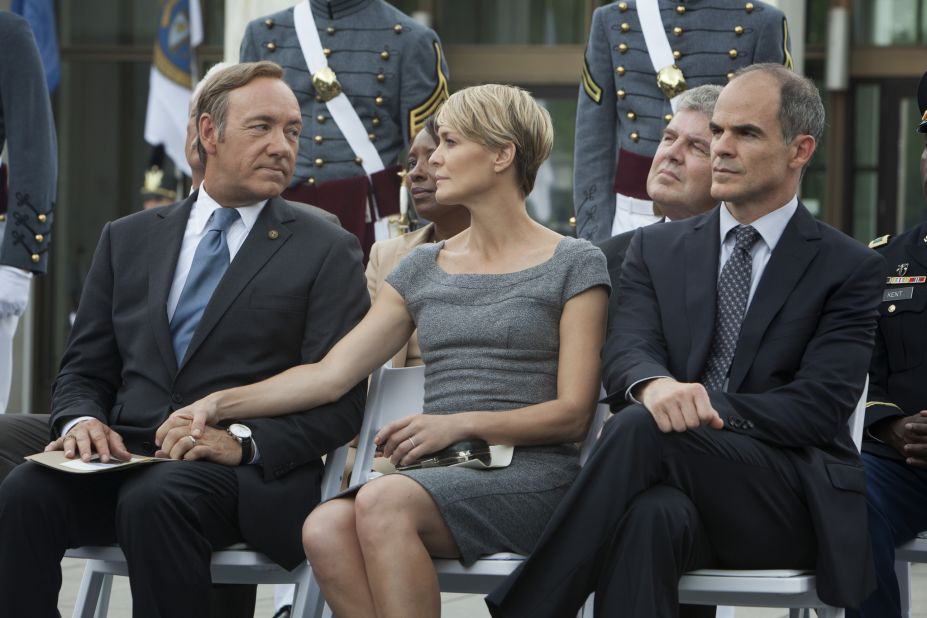 Nominated for best television series -- drama were "House of Cards" (pictured), "Breaking Bad," "Downton Abbey," "The Good Wife" and "Masters of Sex."