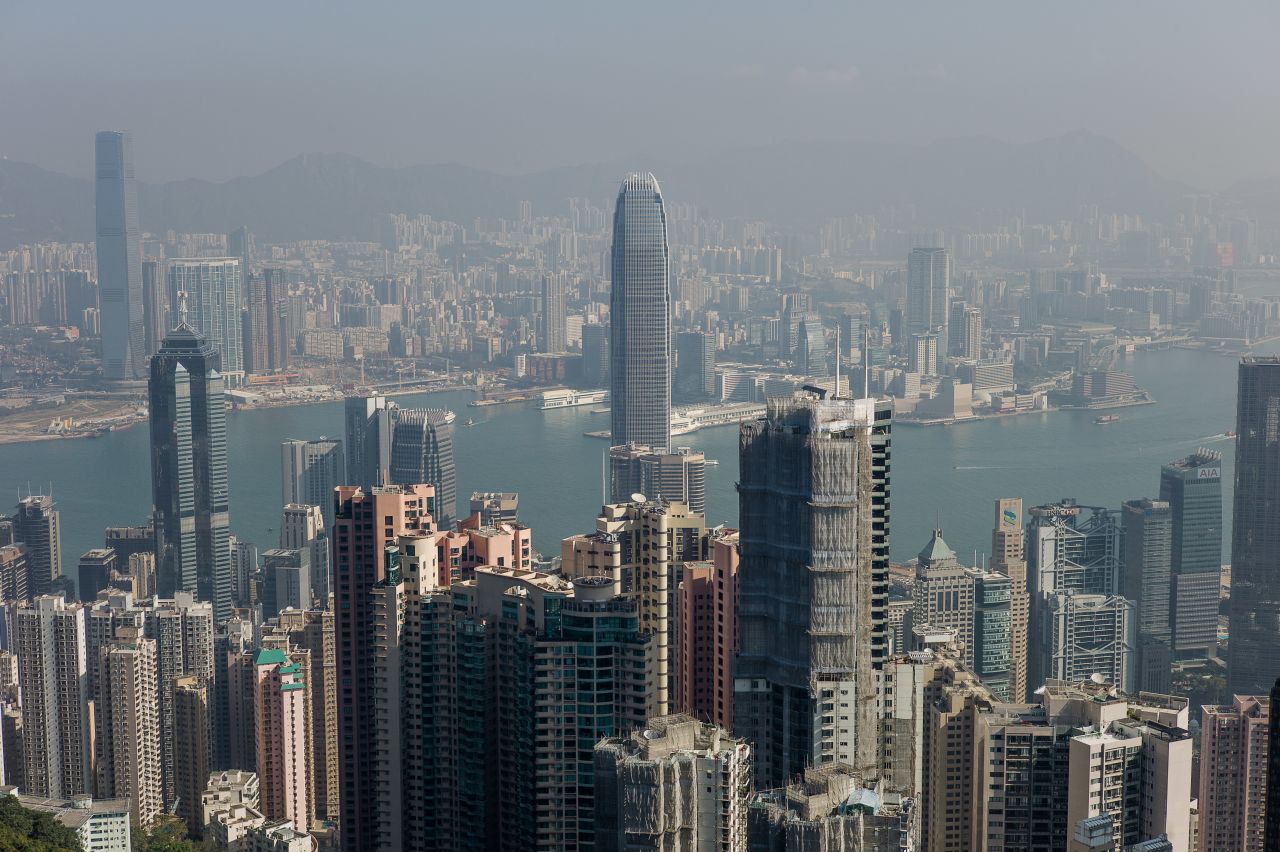 La zona residencial Mid-Levels en Hong Kong parecen recién salidas de un juego de Tetris.