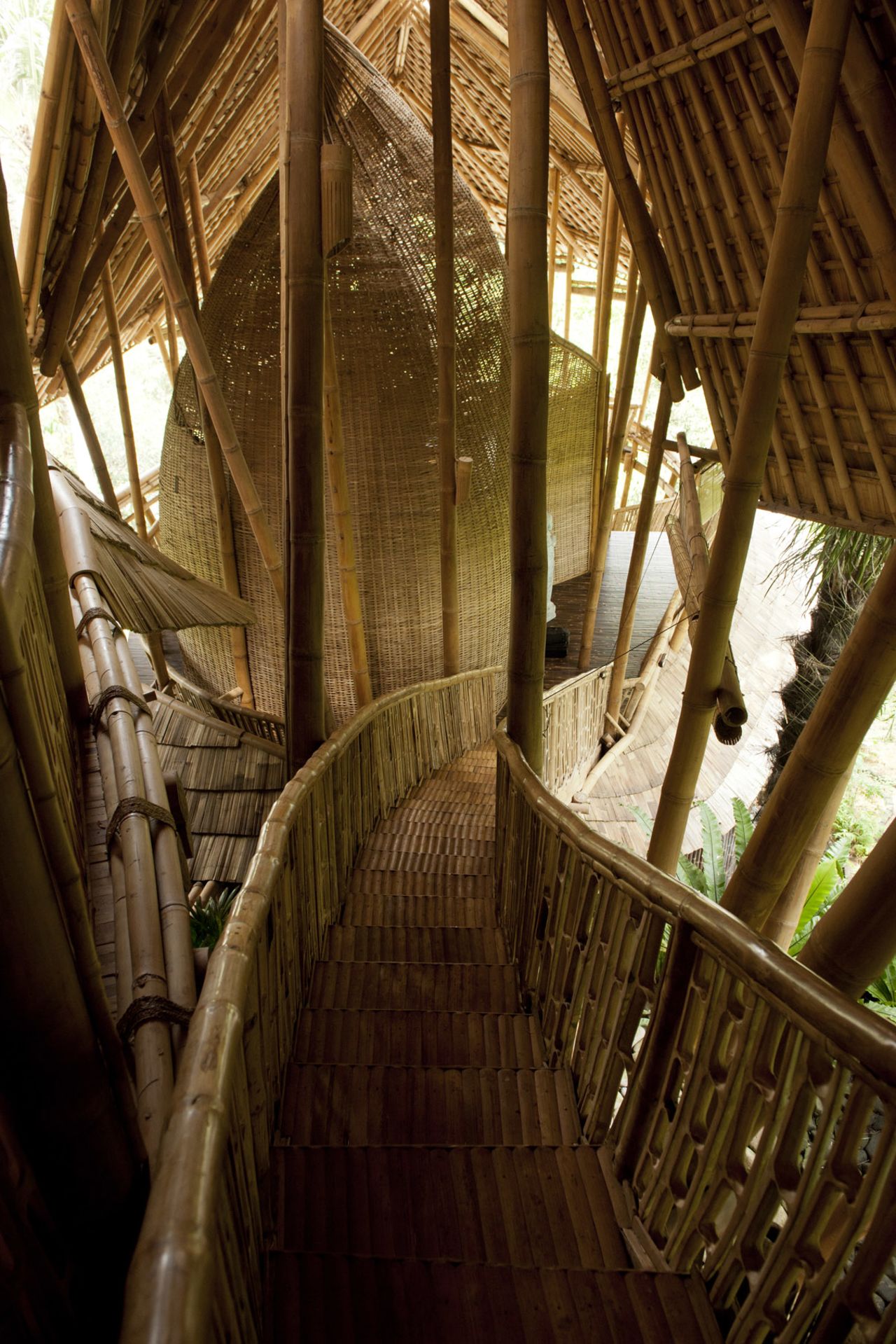 The structures combine architectural experimentation with artisanal craftsmanship.
