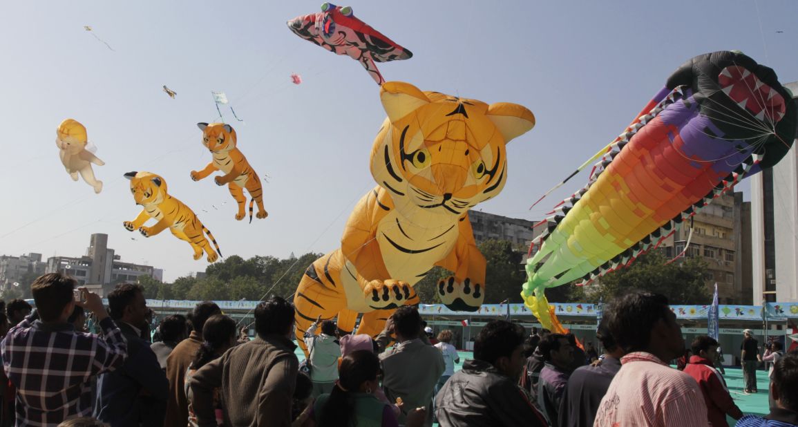 Kite festivals are often associated with Makar Sankranti in India. Unlike people in other places in the Northern Hemisphere that mark the solstice in December, Hindus celebrate one of the most important festivals of the year in January. 