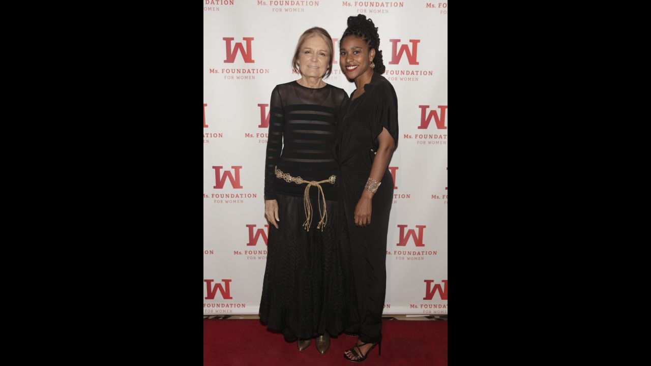 Journalist Gloria Steinem poses with Kierra Johnson at the Ms. Foundation's Women of Vision 2013 Gala earlier this year. Johnson, the executive director of Choice USA, an abortion rights organization, has worked to mobilize youth around reproductive justice. 