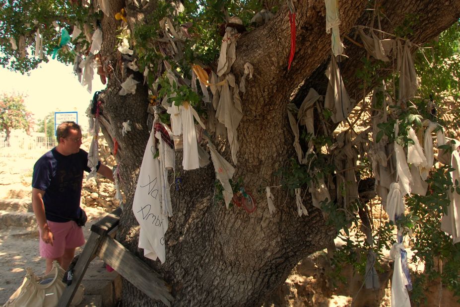 Tie a hanky, sock or any ex-love's belonging to the tree at top of the Paphos catacomb steps and he or she is more likely to return. Worth a try, anyway.