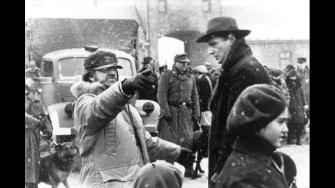 Spielberg and actor Liam Neeson work on the set of "Schindler's List" in 1994. The film earned Spielberg his first Oscars for Best Picture and Best Director. Also in 1994, Spielberg created the film studio DreamWorks along with Jeffrey Katzenberg and David Geffen.