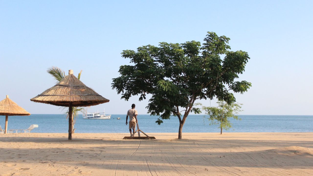 You'll find smooths sands on the beaches of Lake Malawi.