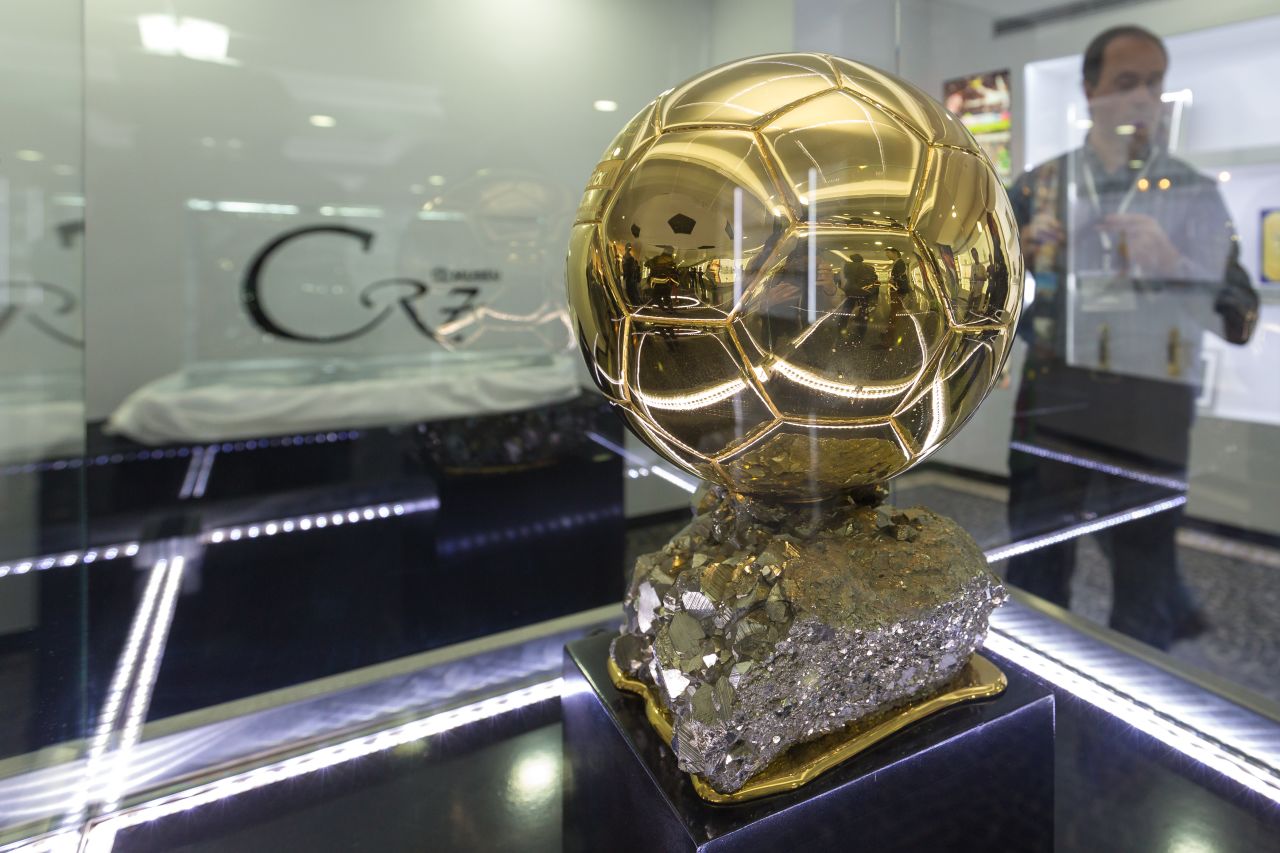 The Ballon d'Or awarded to Ronaldo in 2008, while he was at Manchester United, takes pride of place. Should the Portuguese receive the 2013 prize, there's plenty of room for another golden ball. 