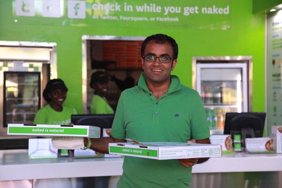 Former banker Ritesh Doshi opened the Nairobi-based Naked Pizza store about a year ago on the promise of fast delivery and natural ingredients.