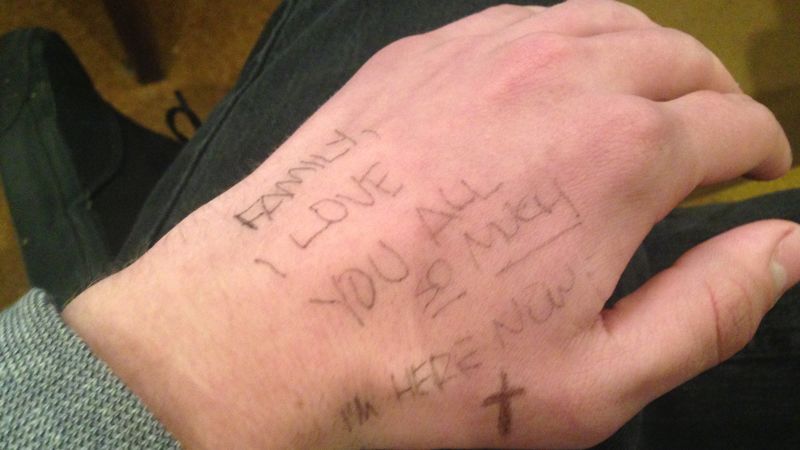 Arapahoe survivor’s note to his family