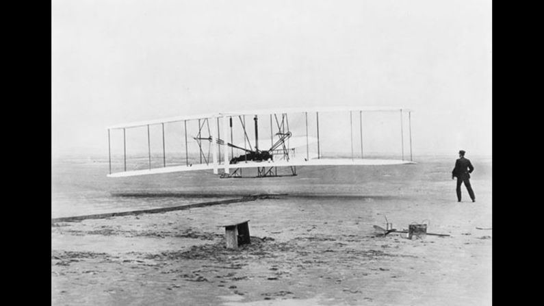 Aviation pioneers Orville and Wilbur Wright made history December 17, 1903, with the first powered and sustained flight. The historic moment took place in Kitty Hawk, North Carolina.