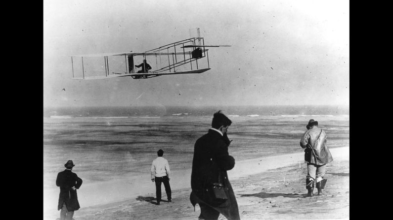 "The desire to fly," Orville Wright said, "is an idea handed down to us by our ancestors who, in their grueling travels across trackless lands in prehistoric times, looked enviously on the birds soaring freely through space, at full speed, above all obstacles, on the infinite highway of the air."