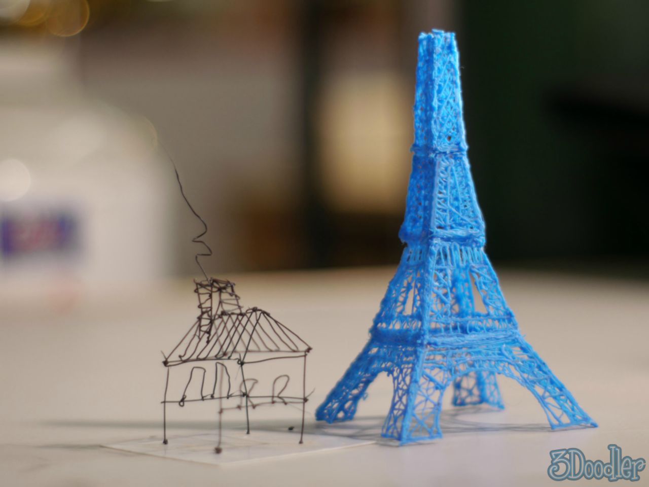 <strong><u>3Doodler</u></strong><strong> Pledged: $2,344,134 </strong>-- The 3Doodler really does bring childhood fantasy to life. Draw whatever you like in mid-air and it shall appear. Here's how it works: as the user draws in the air, 3Doodler extrudes heated plastic, which quickly cools and solidifies into a strong stable structure. It's the cheapest and easiest way to make 3printed models to date.