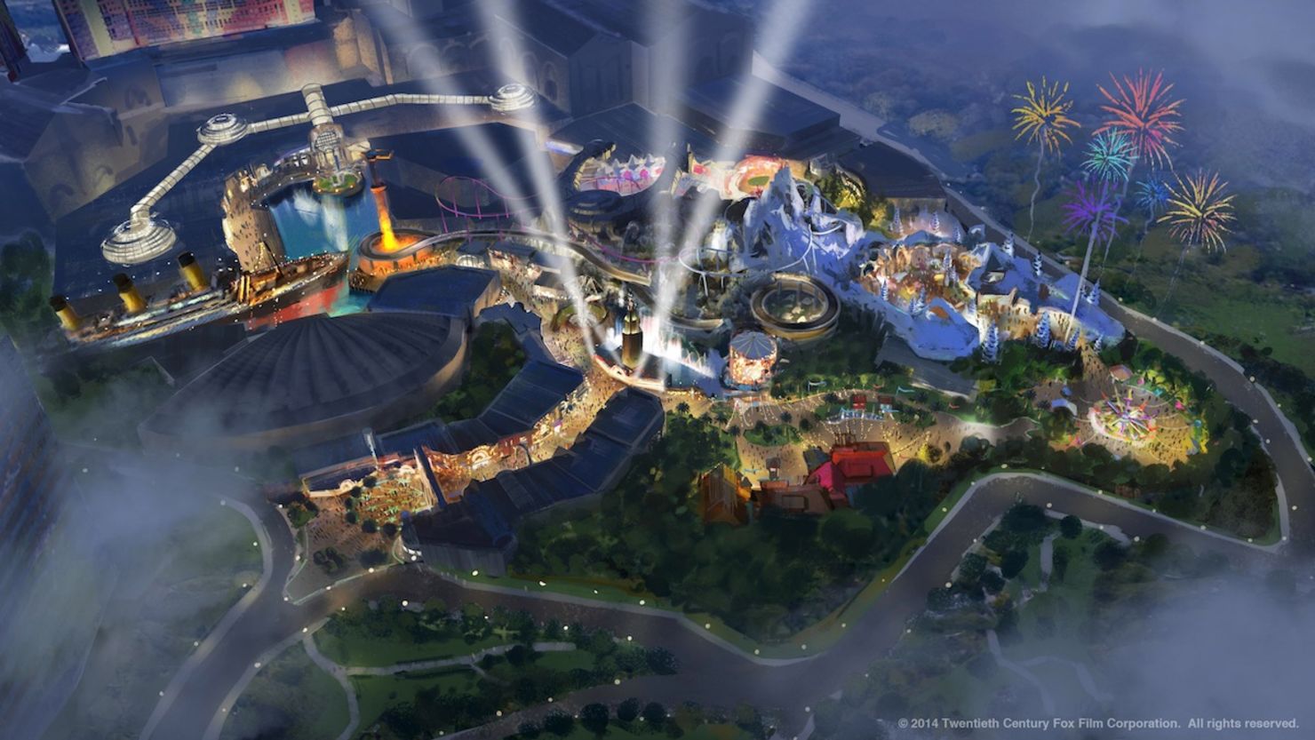 A graphic rendering of Twentieth Century Fox World, due to open in Malaysia in 2016. 