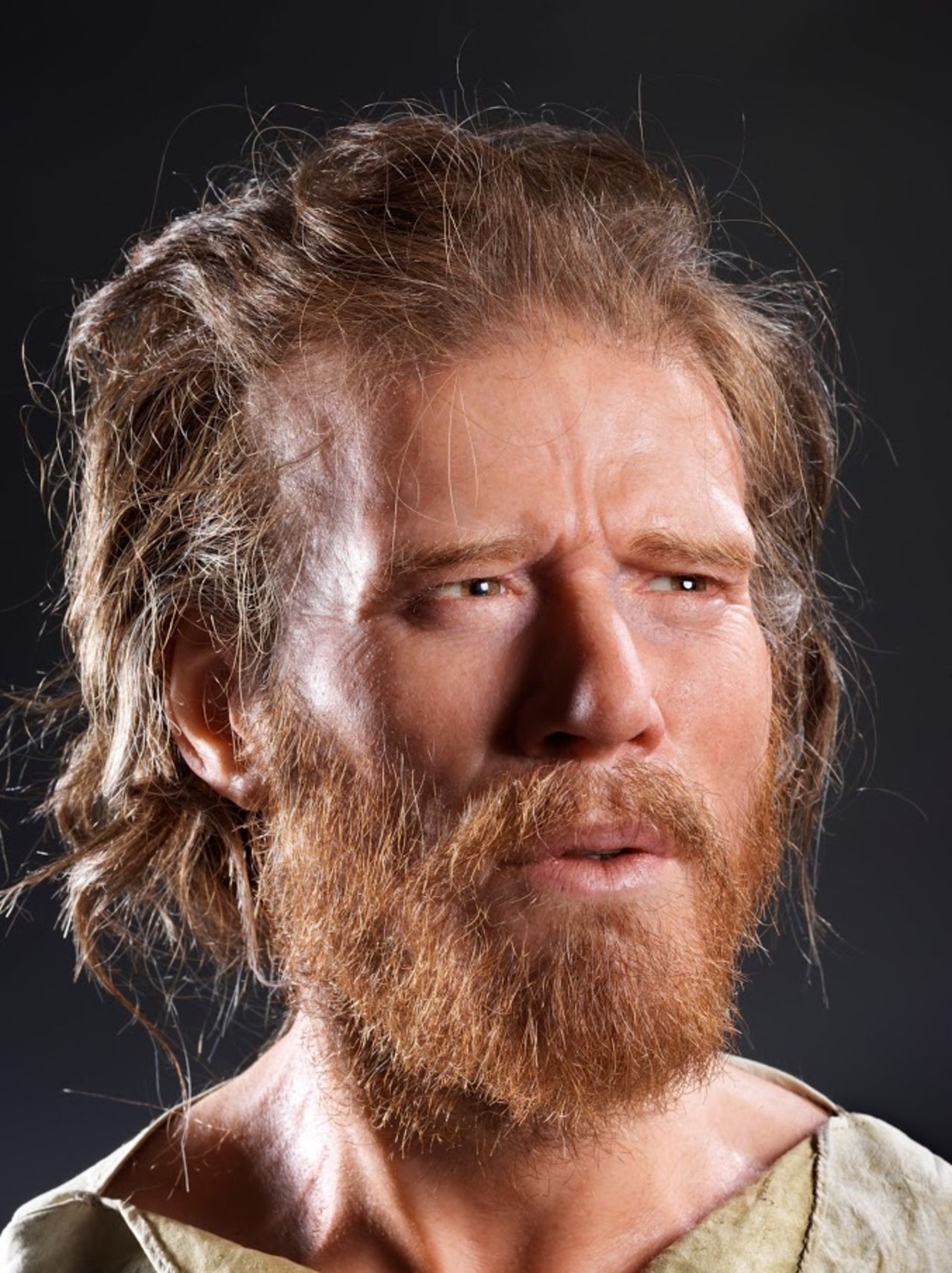 One of the visitor center's prime attractions is the reconstructed head of a Neolithic man's skeleton found nearby.
