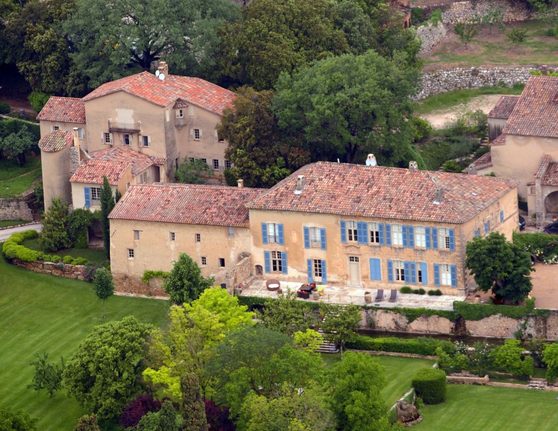 An image of Château Miraval, a vineyard estate bought in 2008 by Brad Pitt and Angelina Jolie. 