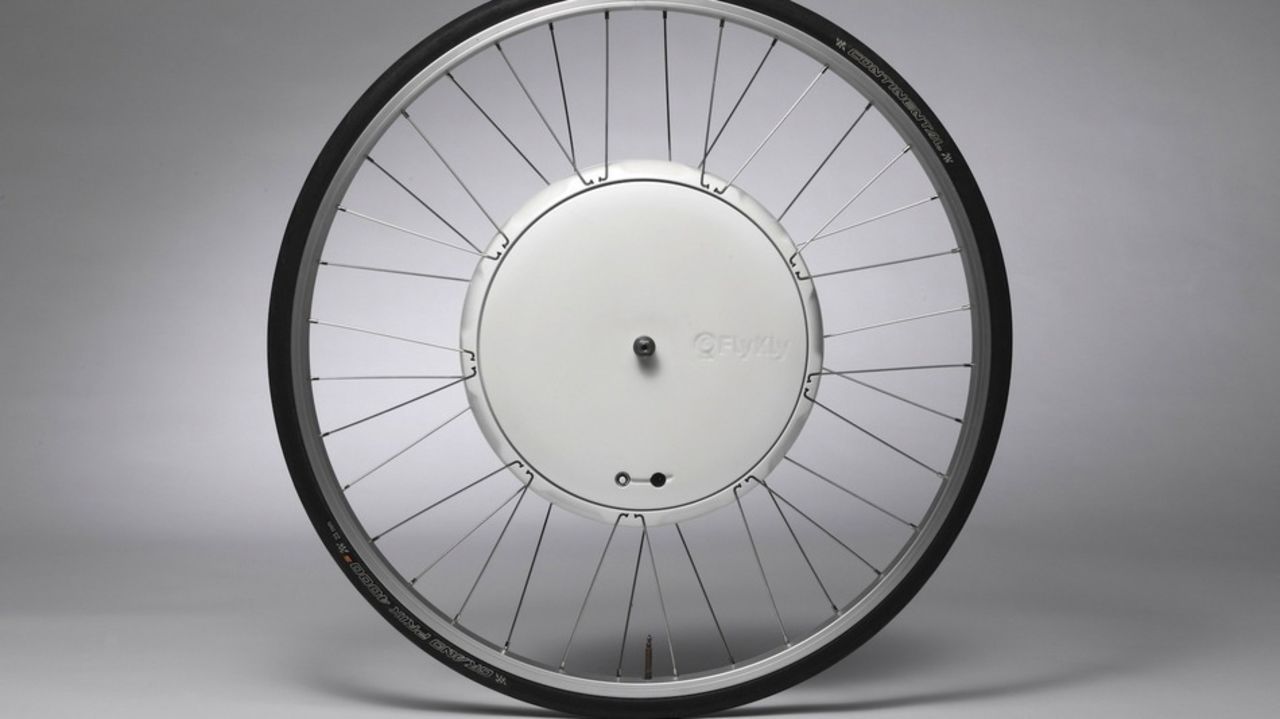 <strong>2. </strong><a href="http://www.kickstarter.com/projects/flykly/flykly-smart-wheel" target="_blank" target="_blank"><strong>FlyKly Smart Wheel - Rueda electrónica de bicicletas</strong></a>